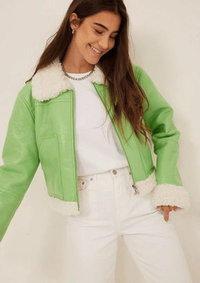 GREEN TEDDY JACKET