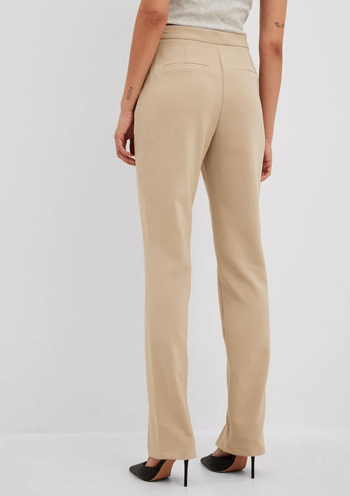 BEIGE ANZUGHOSE MIT VORNE GESCHLITZ