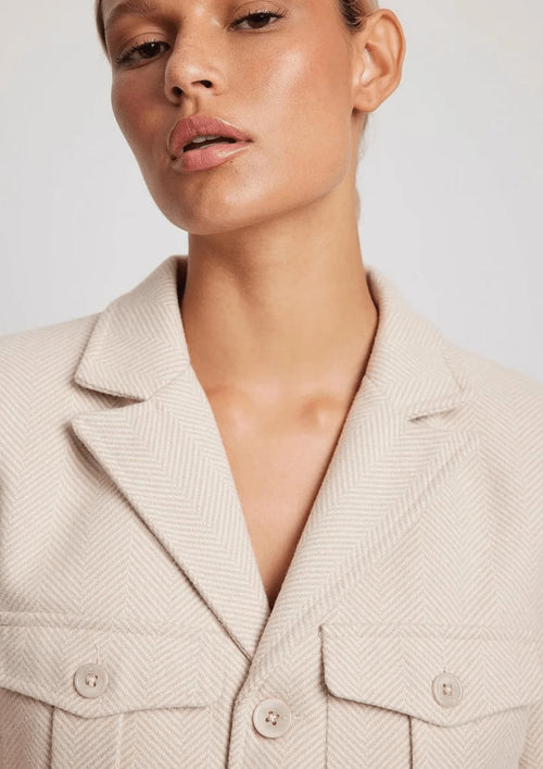 LIGHT BEIGE TWEED JACKET