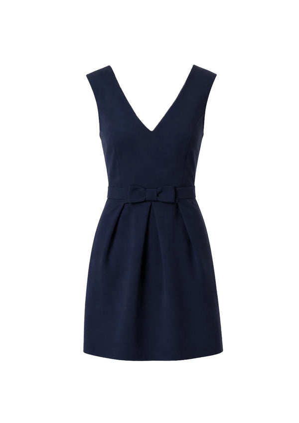 NAVY BLUE BOW DRESS