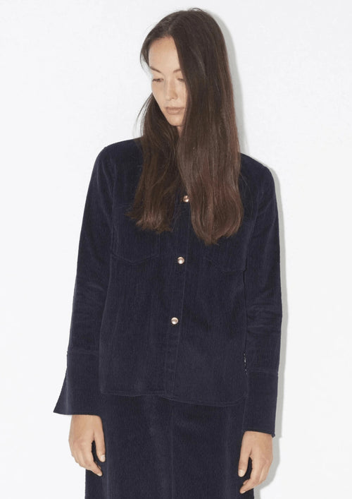 NAVY CORDUROY SHIRT