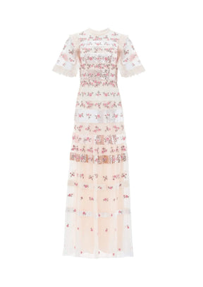 Robe de tulle imprimé floral
