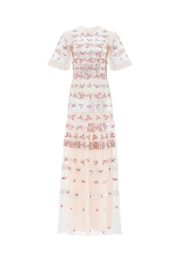 Robe de tulle imprimé floral