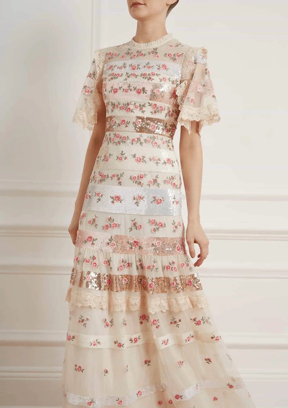 Robe de tulle imprimé floral