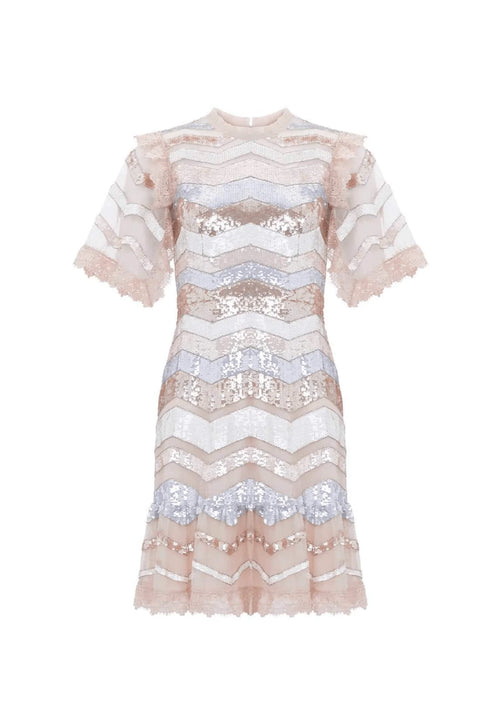 Mini-robe en tulle rose clair