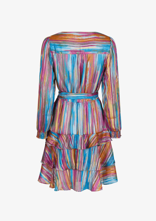 DENNIE BLURRED STRIPED MINI DRESS