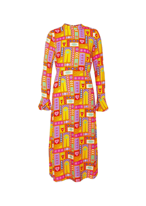 TILLY STREET ART MIDI DRESS