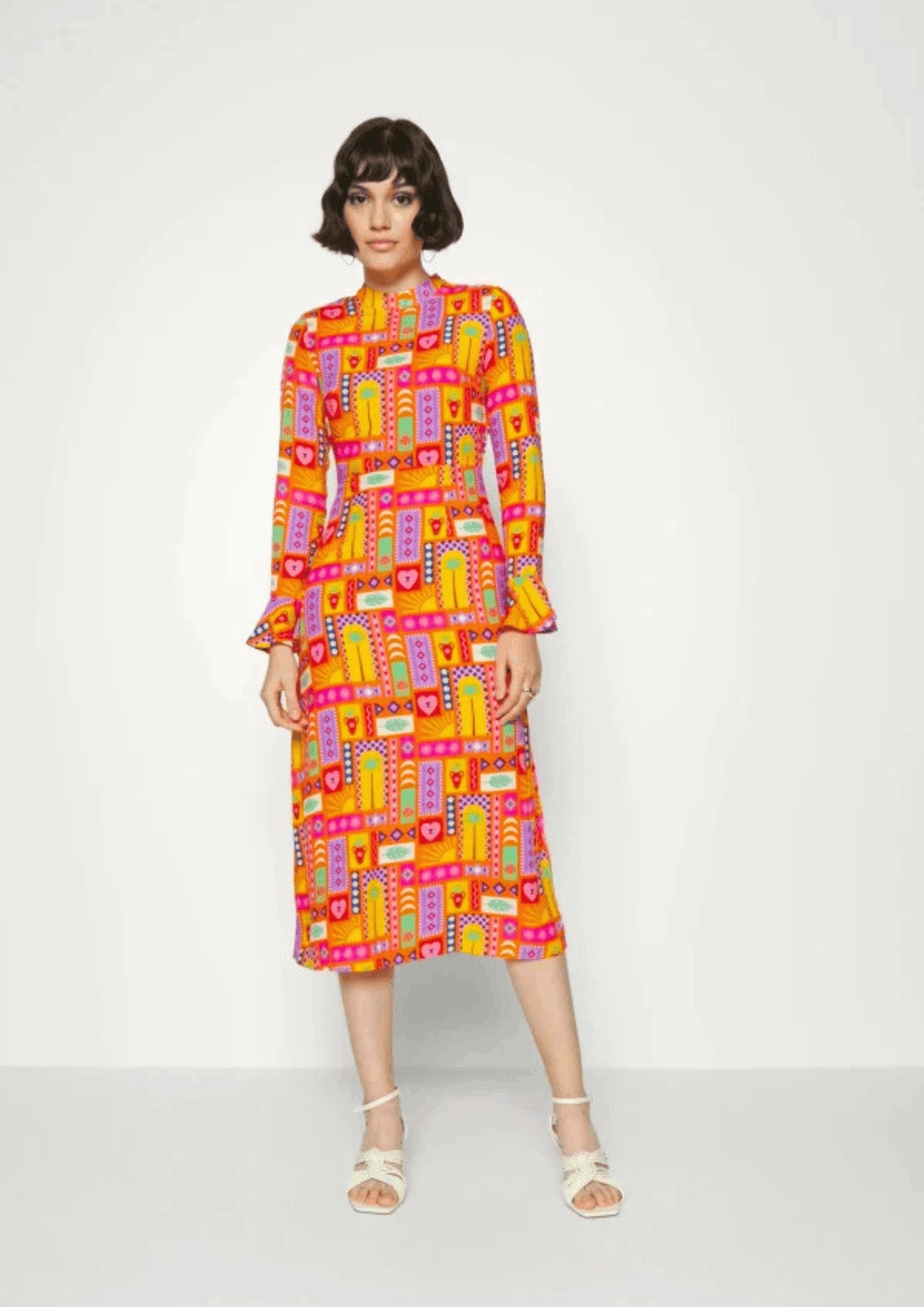 TILLY STREET ART MIDI DRESS