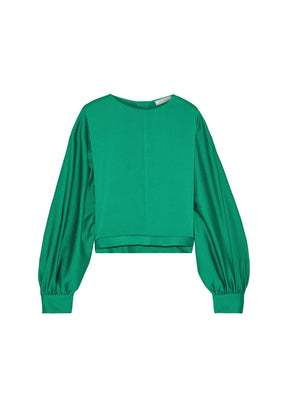 Grüne Satinbluse