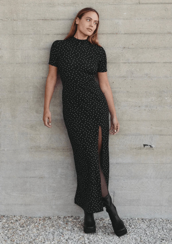 CUT GALAXY DOTS DRESS