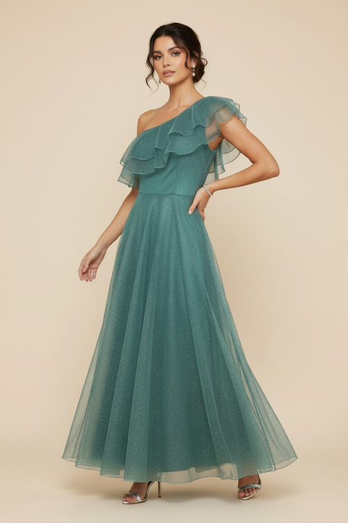 ONE-SHOULDER SEQUINED DRESS