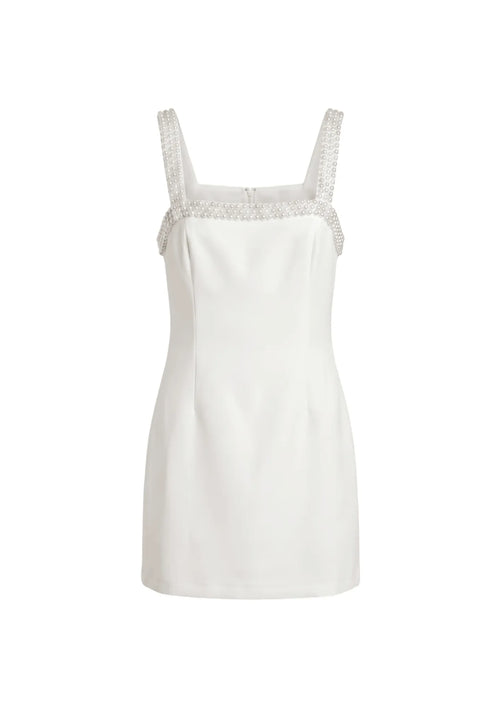 WHITE PEARL MINI DRESS