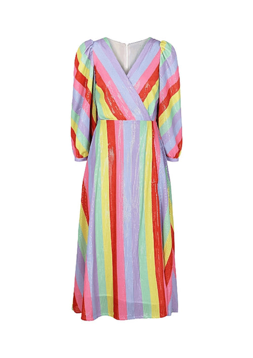 Robe à paillettes multicolores