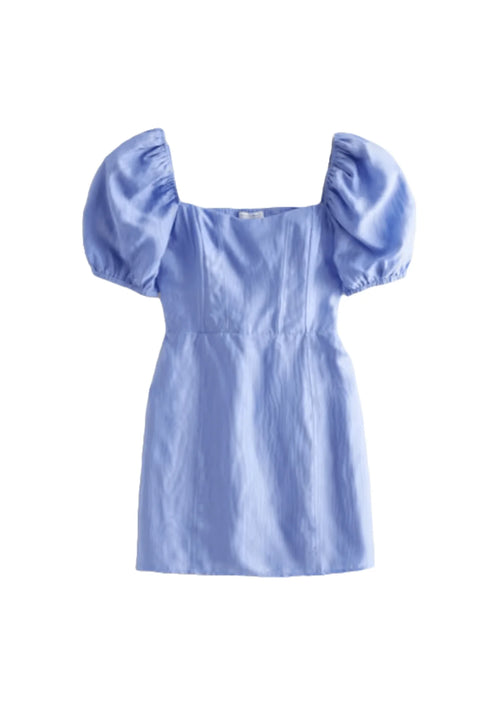 MINI DRESS WITH PUFF SLEEVES