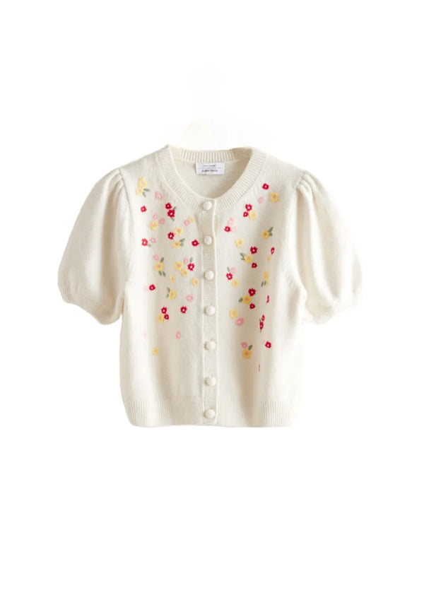 FLORAL EMBROIDERED CARDIGAN