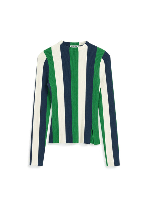GREEN & BLUE STRIPED JUMPER