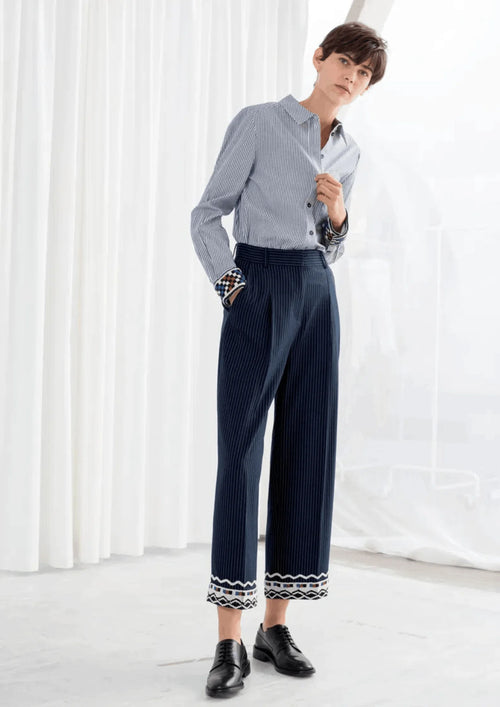 TAILORED EMBROIDERED TROUSERS