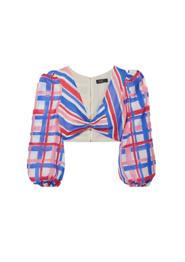 RIVIERA CROPPED PRINTED TOP