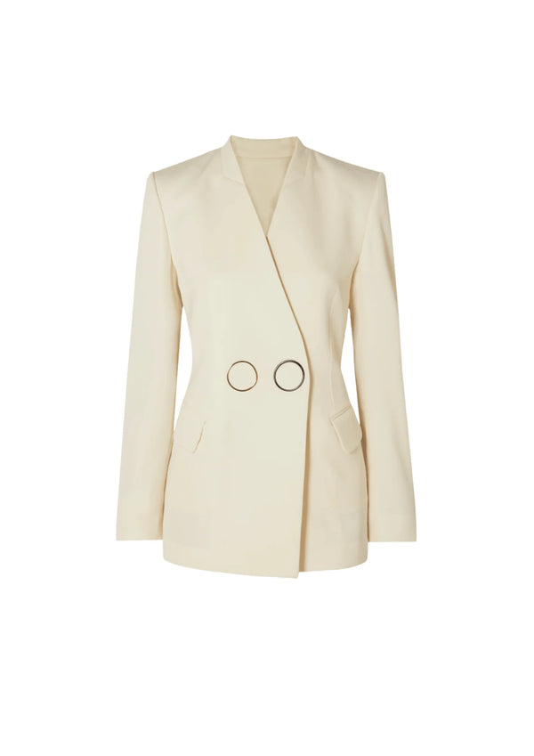 IVORY WOOLEN BLAZER