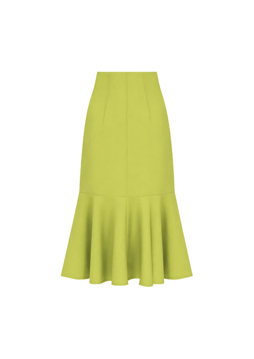 JUPE À BASQUE VERT LIME