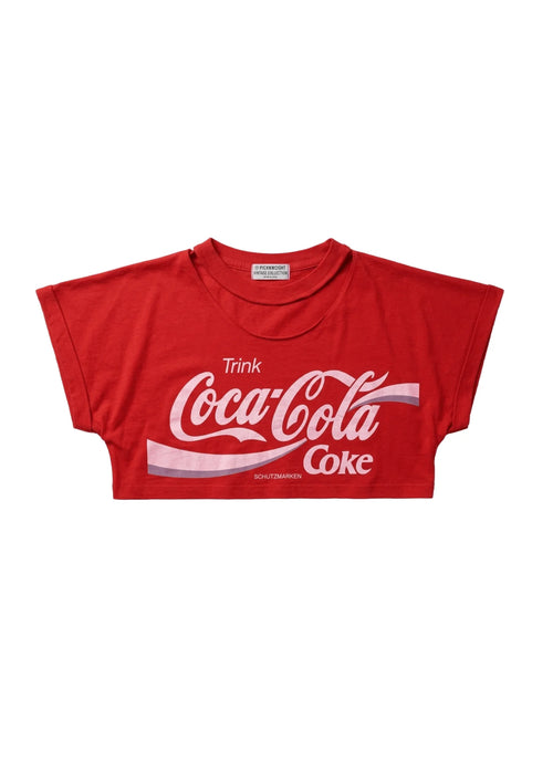 RED COLA UPCYCLED CROP TOP