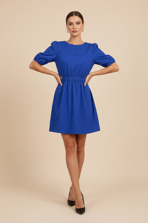 ROYAL BLUE CUT-OUT DRESS