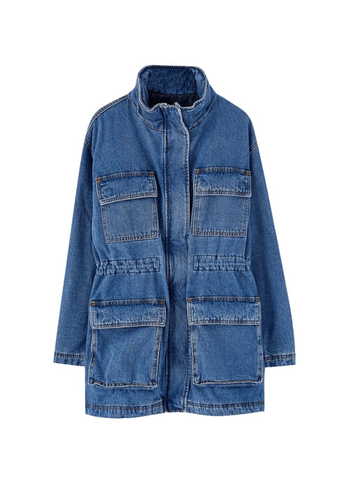 LANGE DENIM-JACKE