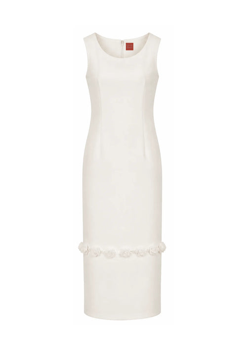 WEISSES MAXIKLEID MIT BLUMEN