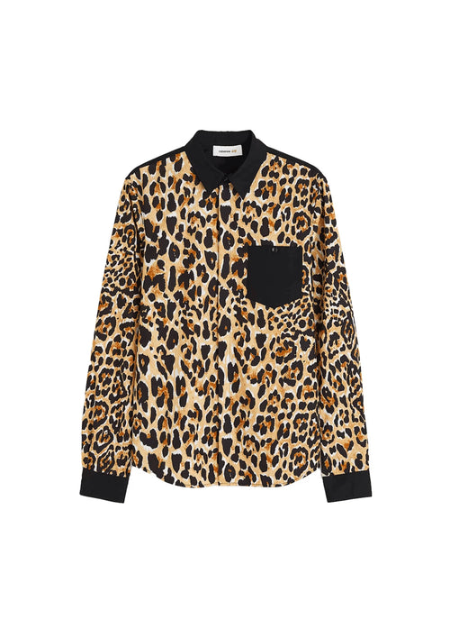 LEOPARD PRINT FITTED SHIRT