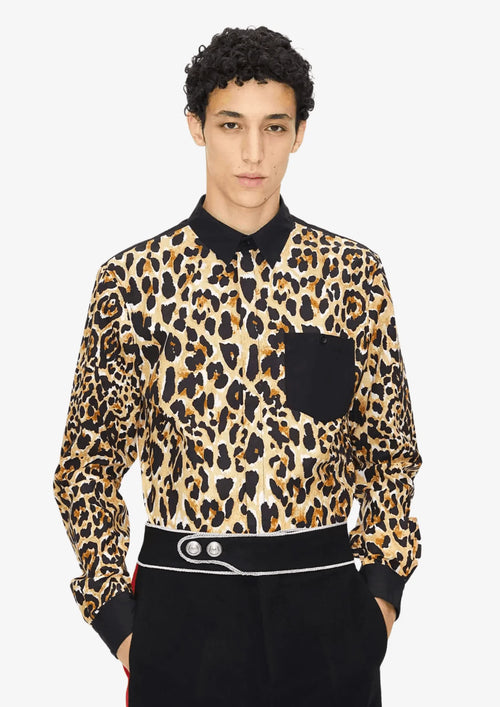 LEOPARD PRINT FITTED SHIRT