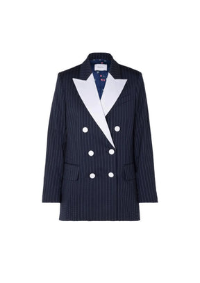 Dunkelblau gestreifte Blazer