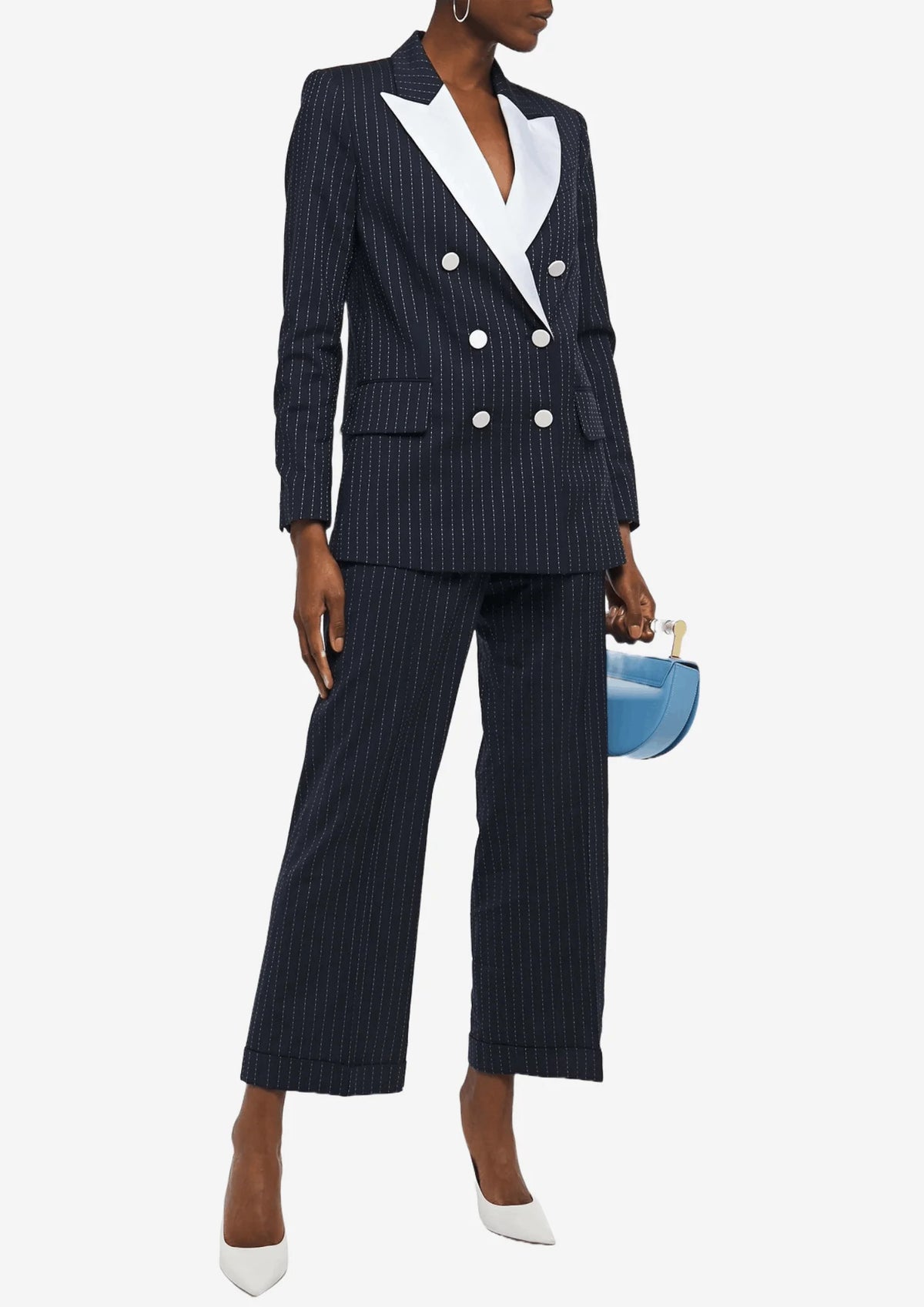 NAVY BLUE STRIPED BLAZER