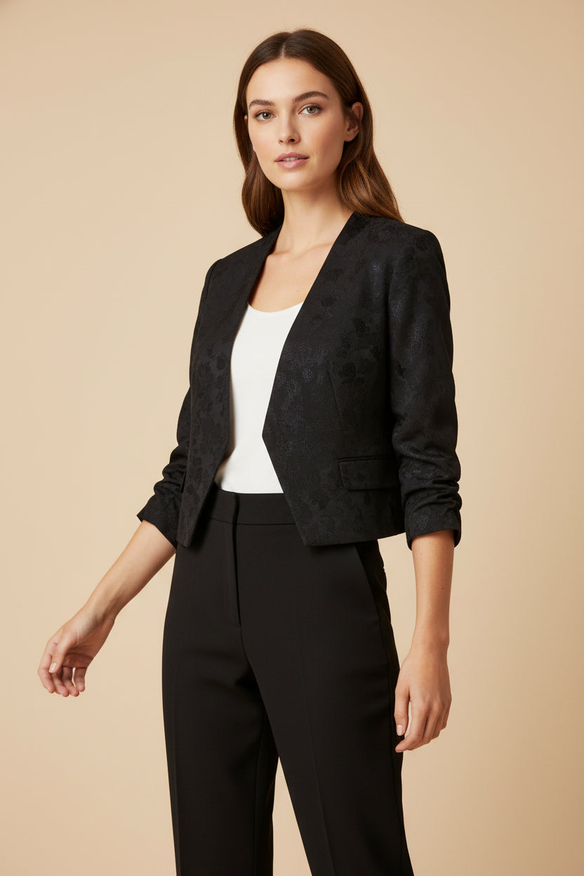 BLAZER TEXTURÉ NOIR