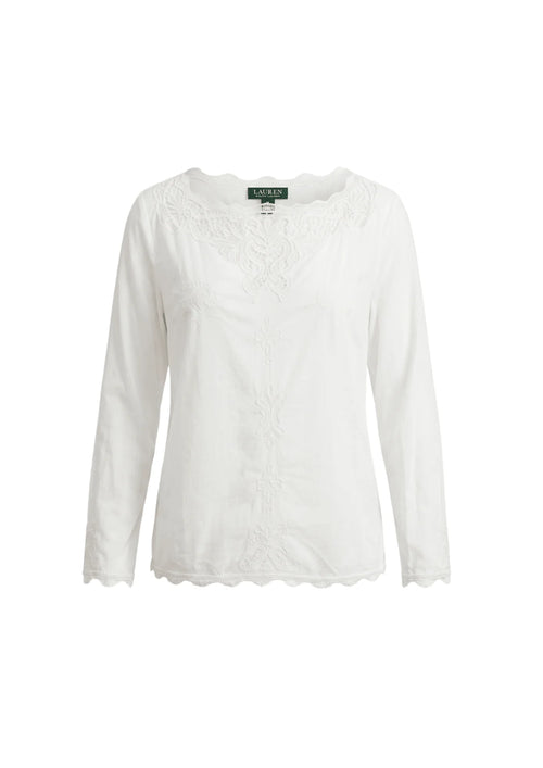 WEISSE BLUMENBLUSE