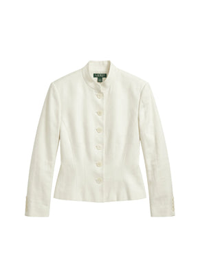 VESTE COSTUMÉE EN LIN IVOIRE