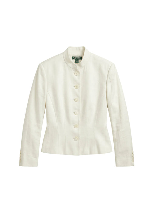 IVORY LINEN TAILORED JACKET