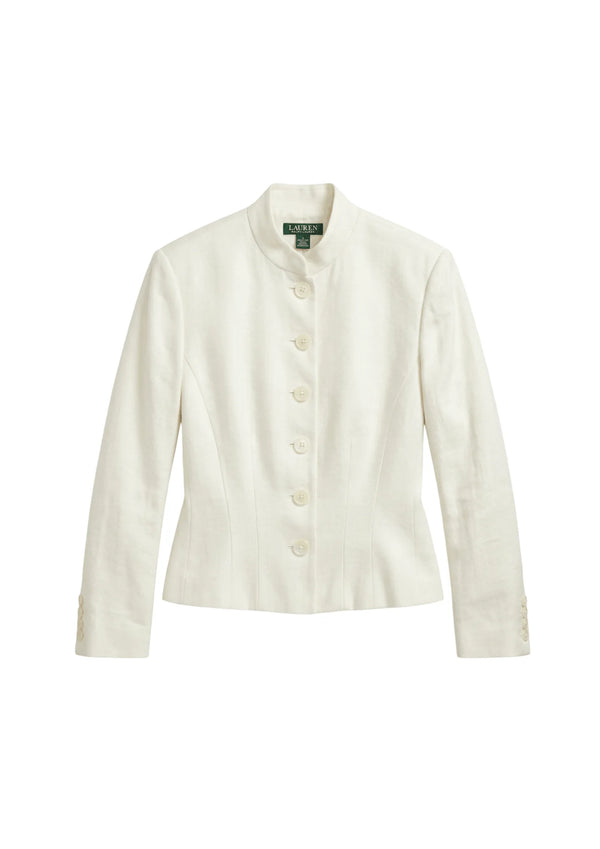 IVORY LINEN TAILORED JACKET