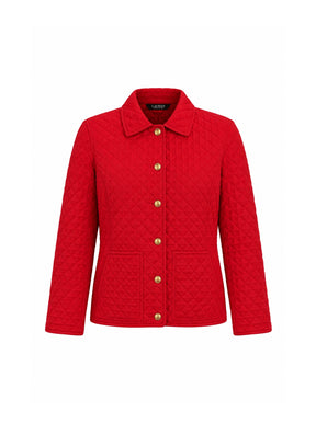RED QUILTED JACKET