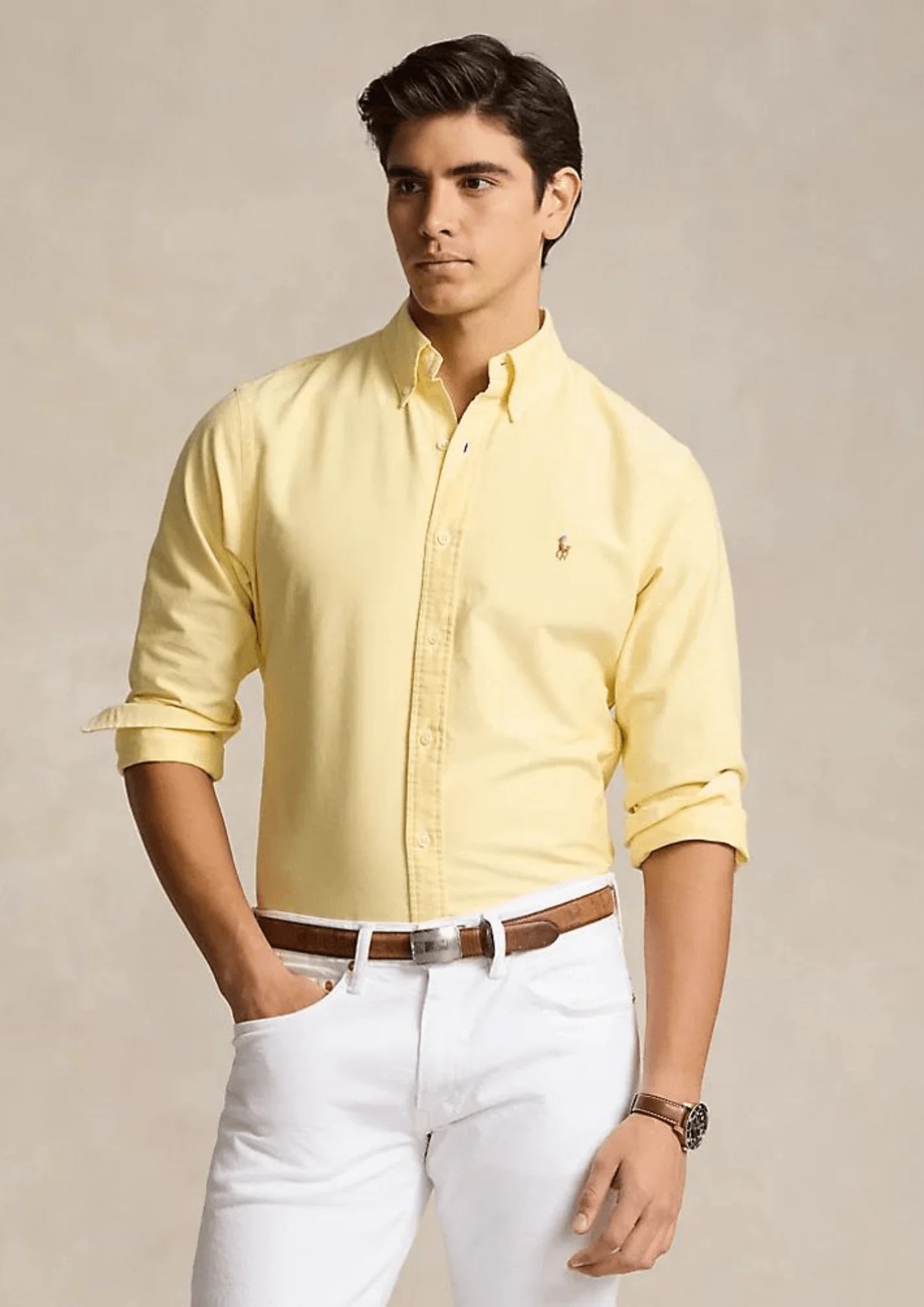 Chemise personnalisée jaune