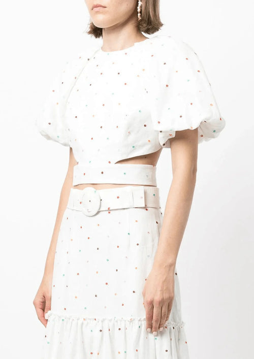 Belle Cropipe Cutout Top