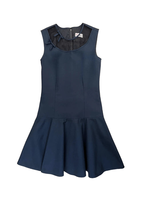 NAVY BLUE A-LINE MINI DRESS