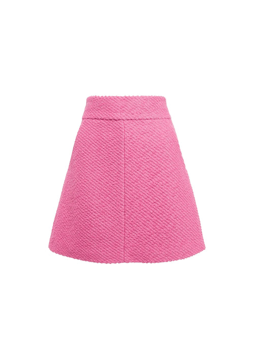 PINK WOOL MINI SKIRT