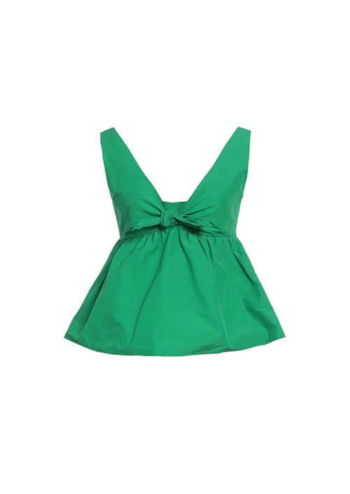 GREEN PEPLUM TOP