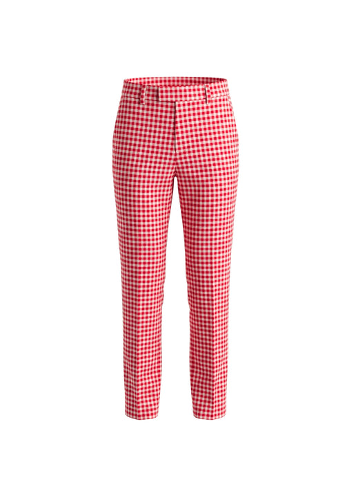 RED VICHY CHECKERED PANTS