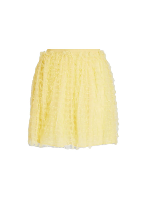 Gelber Tüll -Minirock