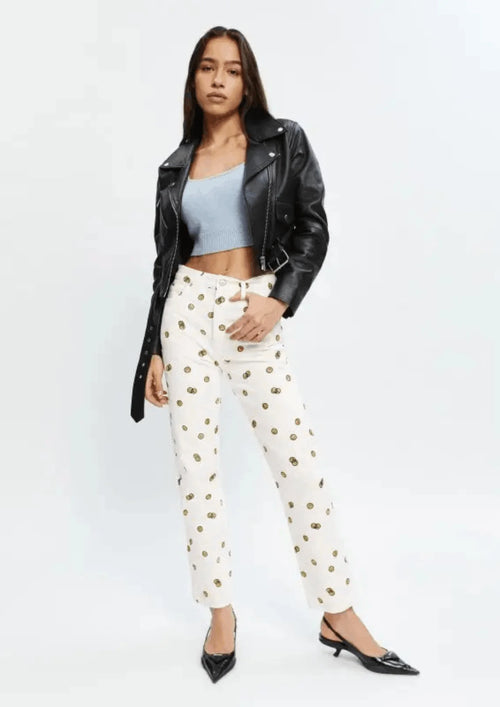 WHITE MIXED EMOTIONS JEANS
