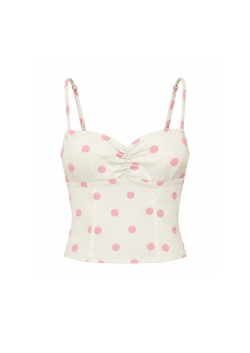 LIGHT PINK POLKA-DOT THIAGO TOP