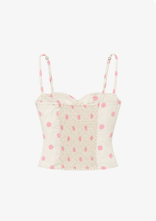 LIGHT PINK POLKA-DOT THIAGO TOP