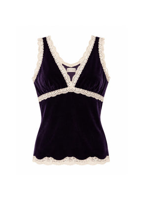 PURPLE VELVET TOP