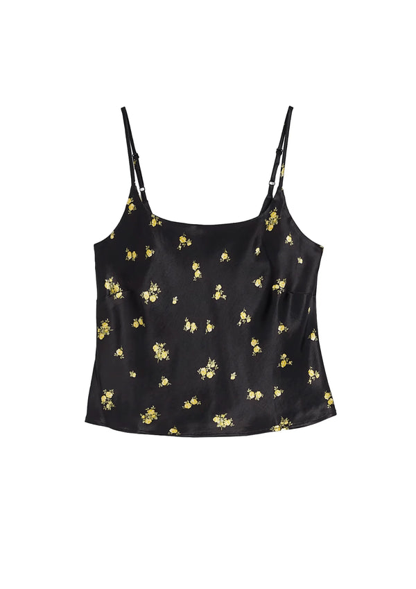 BLACK FLORAL TOP
